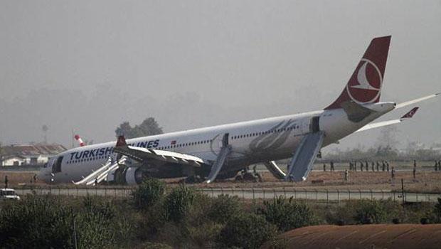 4 آذار/ مارس خرجت طائرة ركاب تابعة للخطوط الجوية التركية في مطار كاتماندو عن المسارالمخصص.